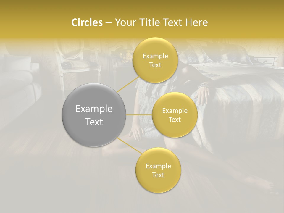 Female Armchair Lips PowerPoint Template