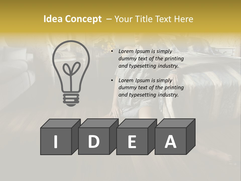 Female Armchair Lips PowerPoint Template