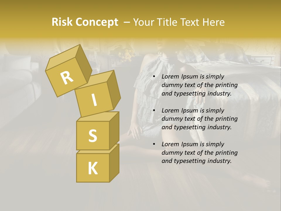 Female Armchair Lips PowerPoint Template