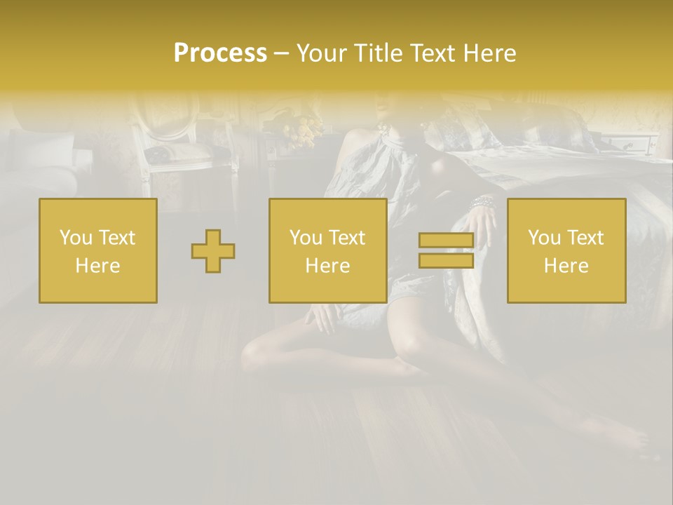 Female Armchair Lips PowerPoint Template