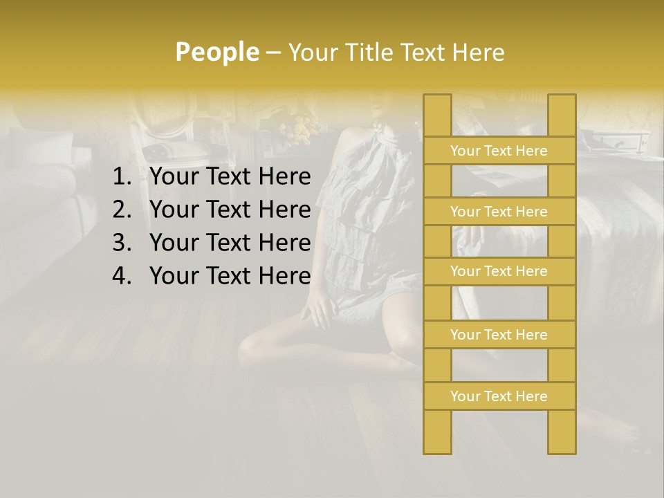 Female Armchair Lips PowerPoint Template