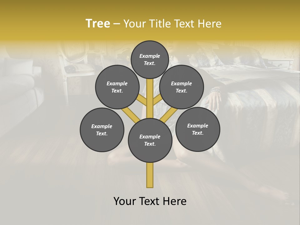 Female Armchair Lips PowerPoint Template