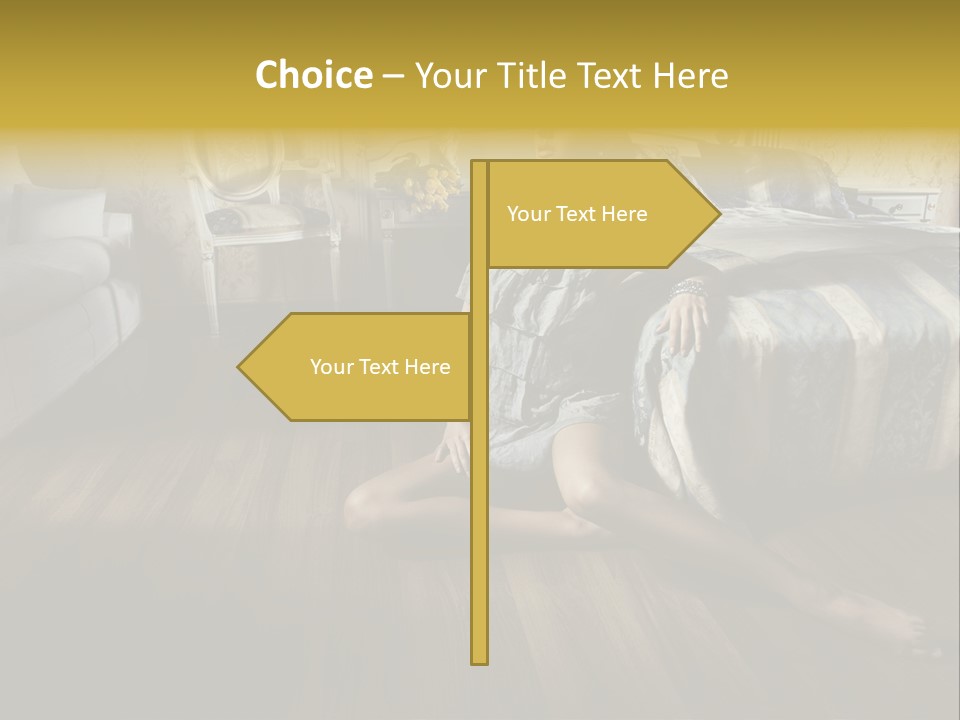 Female Armchair Lips PowerPoint Template