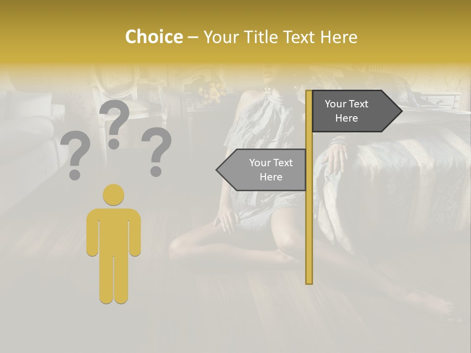 Female Armchair Lips PowerPoint Template