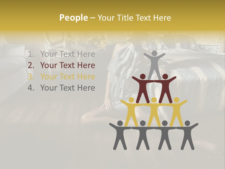 Female Armchair Lips PowerPoint Template