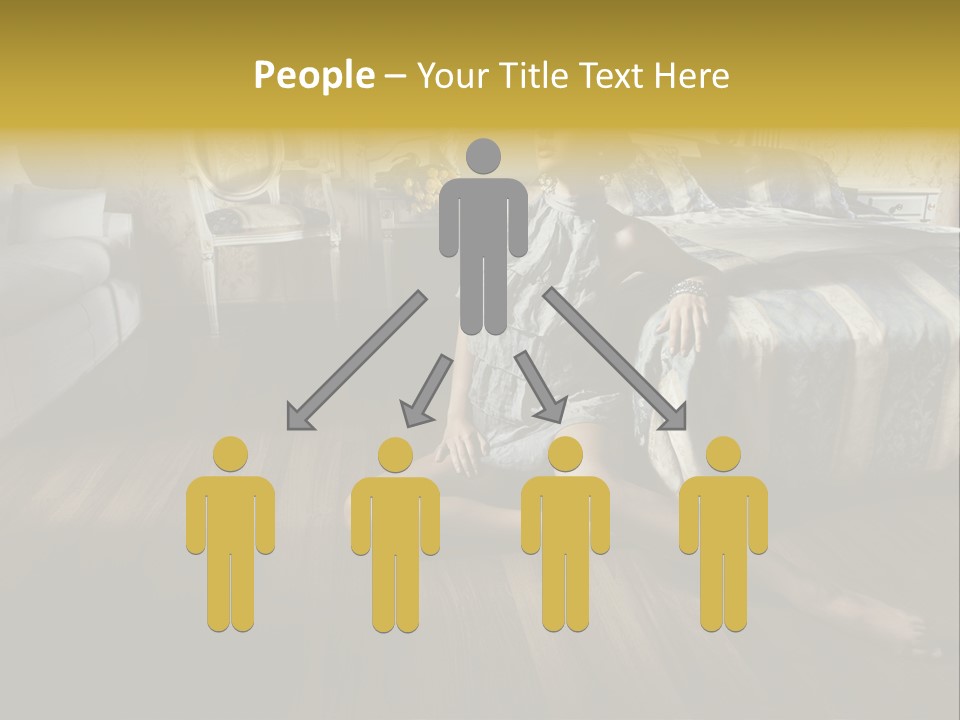 Female Armchair Lips PowerPoint Template