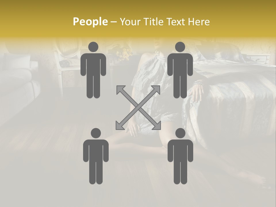 Female Armchair Lips PowerPoint Template