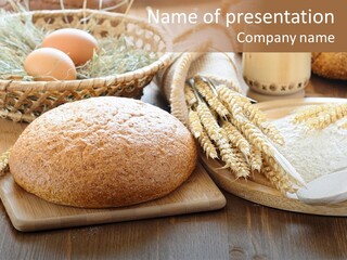 Agriculture Toaster Wheaten PowerPoint Template