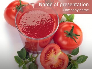 Basil Glassware Juicy PowerPoint Template