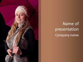 Blond  Lady PowerPoint Template