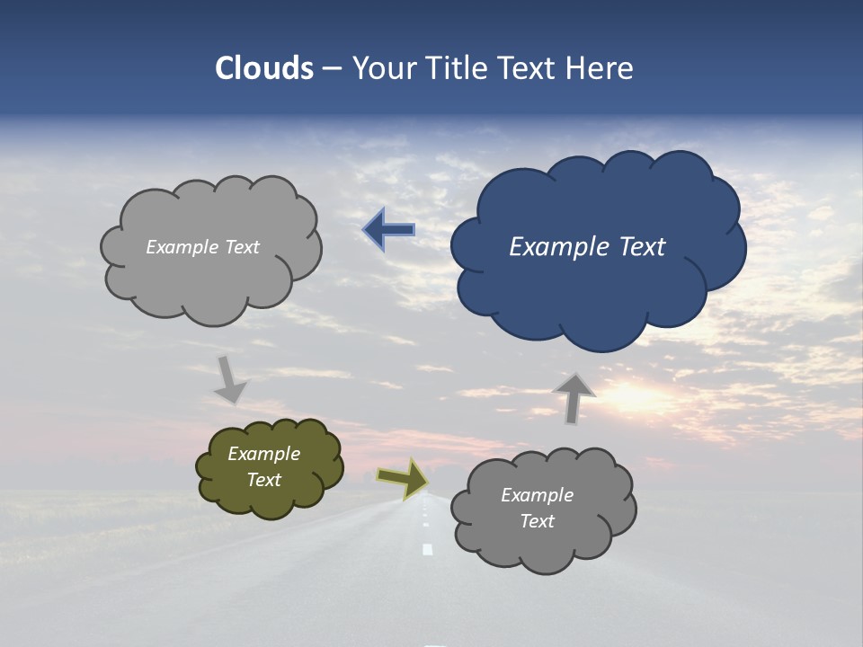 Clouds Race Voyage PowerPoint Template