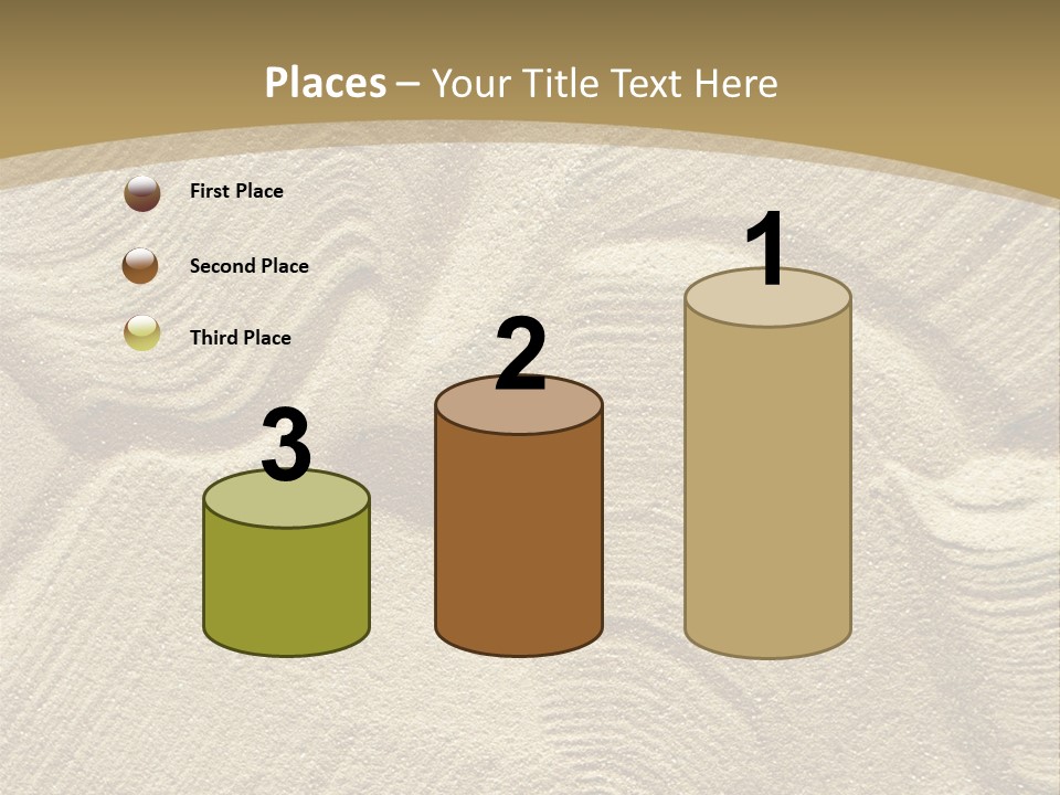 Sandy Imprint Beach PowerPoint Template