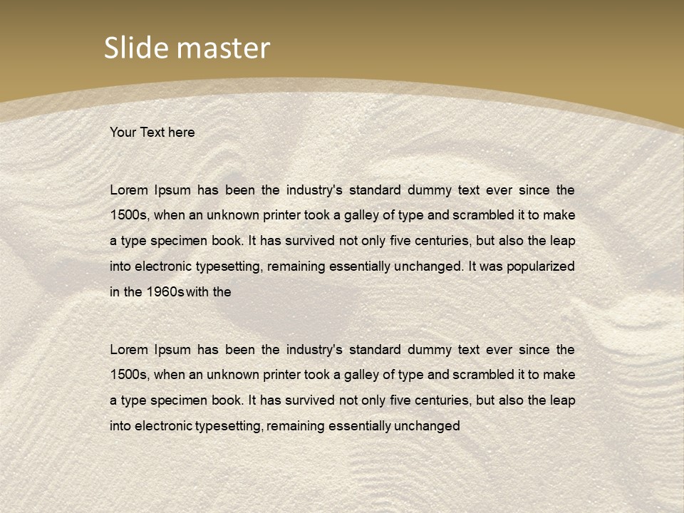 Sandy Imprint Beach PowerPoint Template