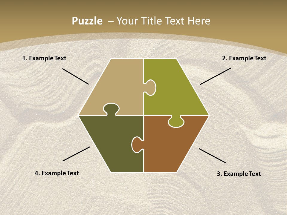 Sandy Imprint Beach PowerPoint Template