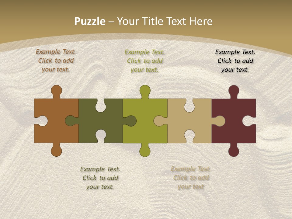 Sandy Imprint Beach PowerPoint Template