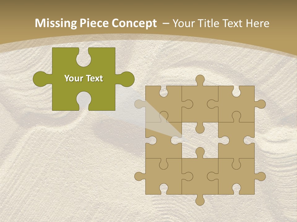 Sandy Imprint Beach PowerPoint Template