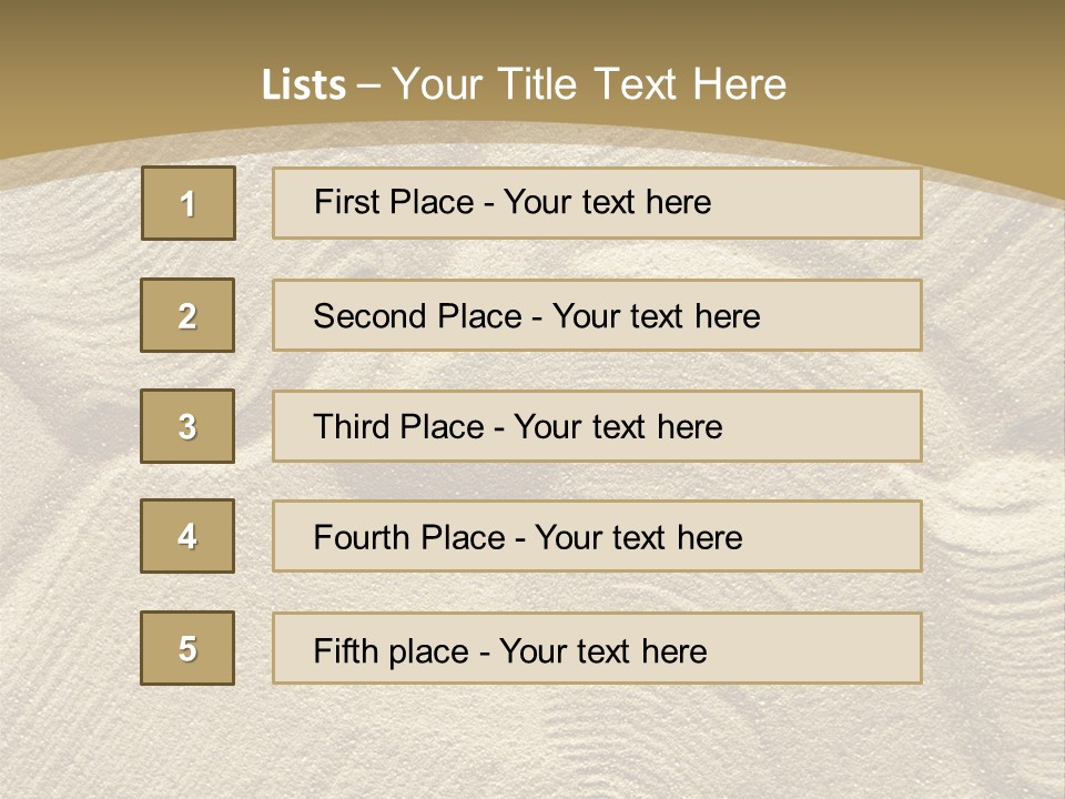 Sandy Imprint Beach PowerPoint Template