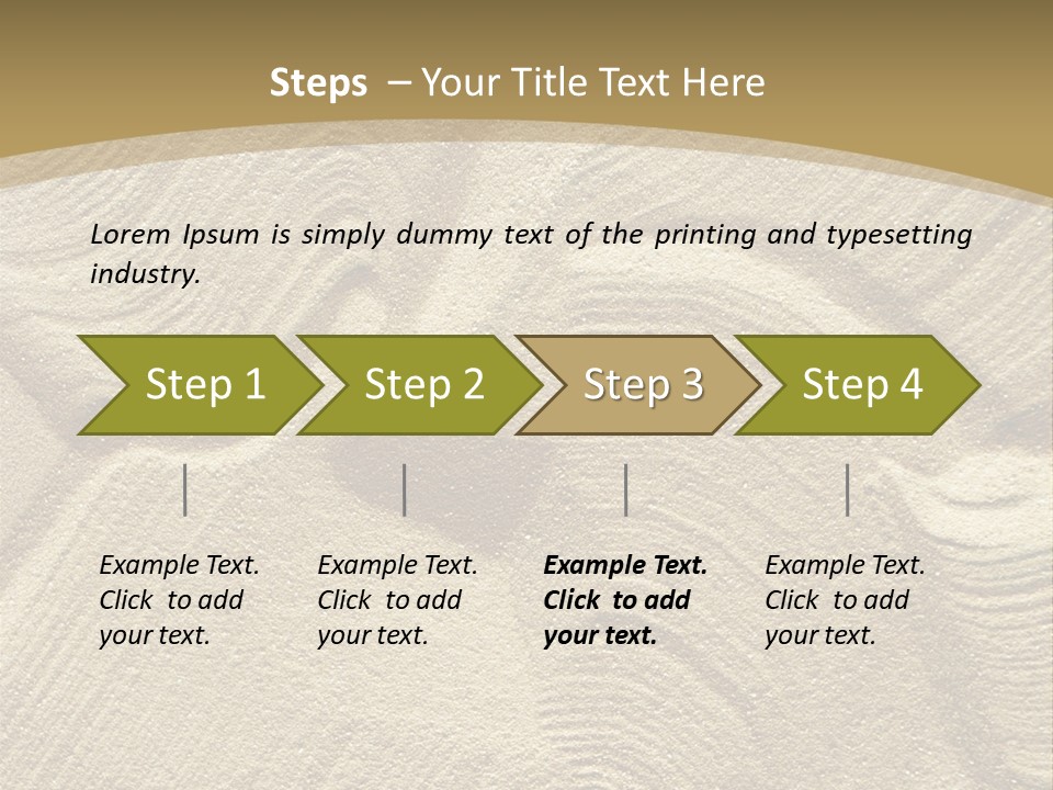 Sandy Imprint Beach PowerPoint Template