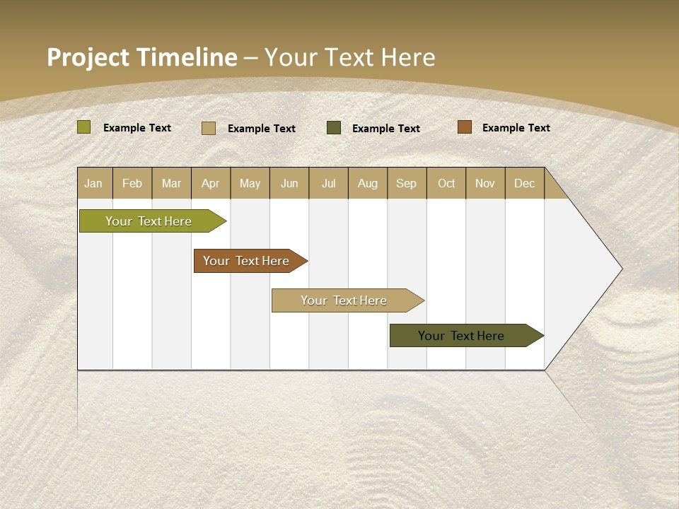 Sandy Imprint Beach PowerPoint Template