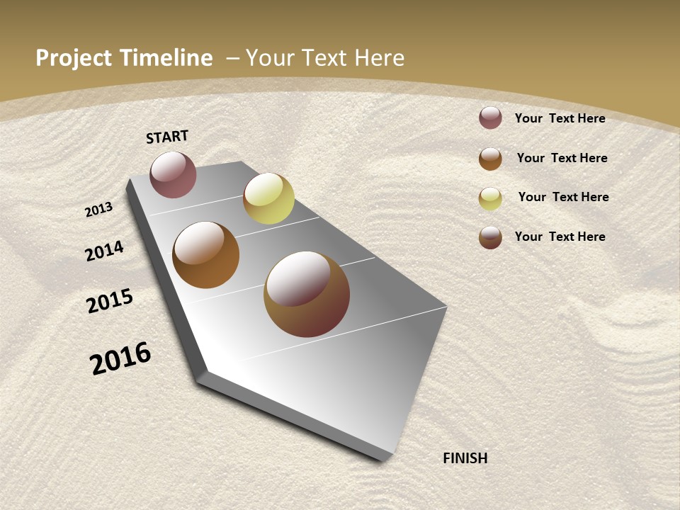 Sandy Imprint Beach PowerPoint Template