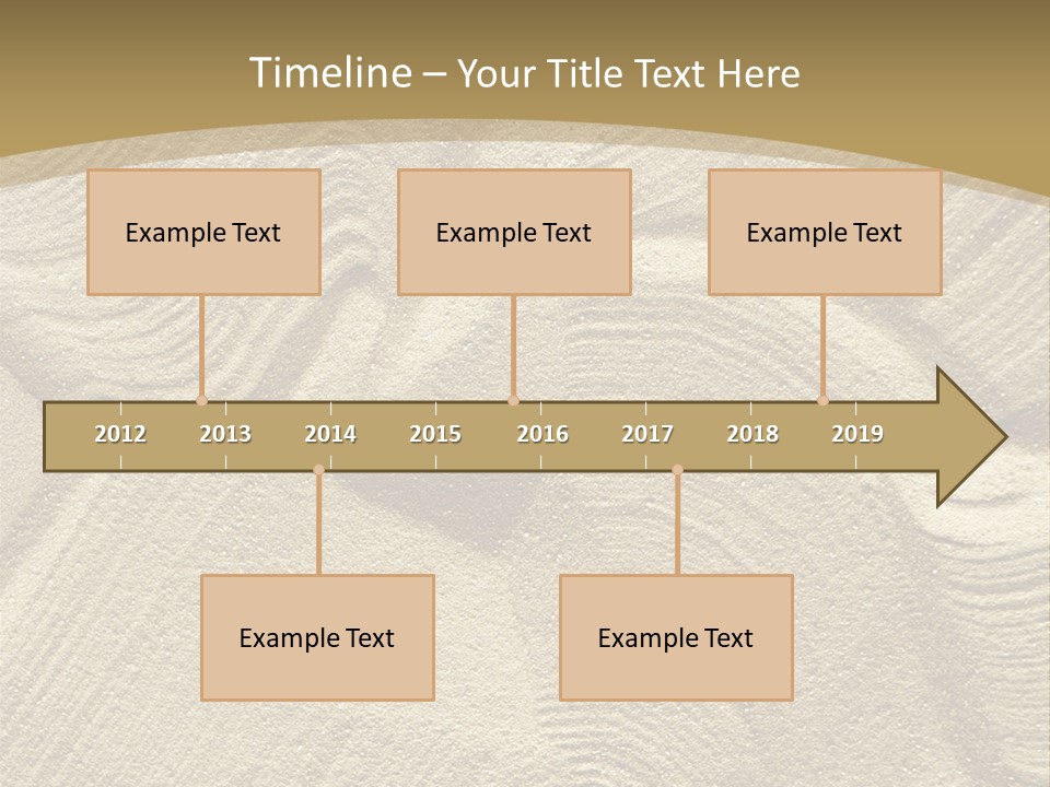 Sandy Imprint Beach PowerPoint Template