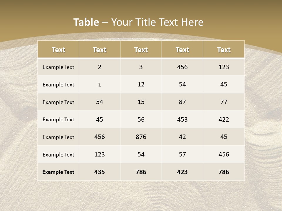 Sandy Imprint Beach PowerPoint Template