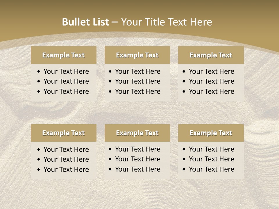 Sandy Imprint Beach PowerPoint Template