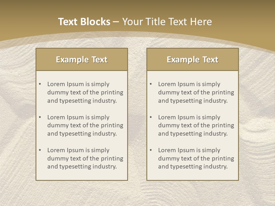 Sandy Imprint Beach PowerPoint Template
