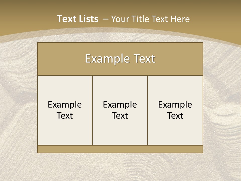 Sandy Imprint Beach PowerPoint Template