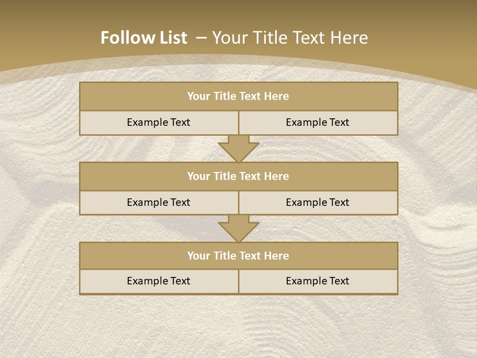 Sandy Imprint Beach PowerPoint Template