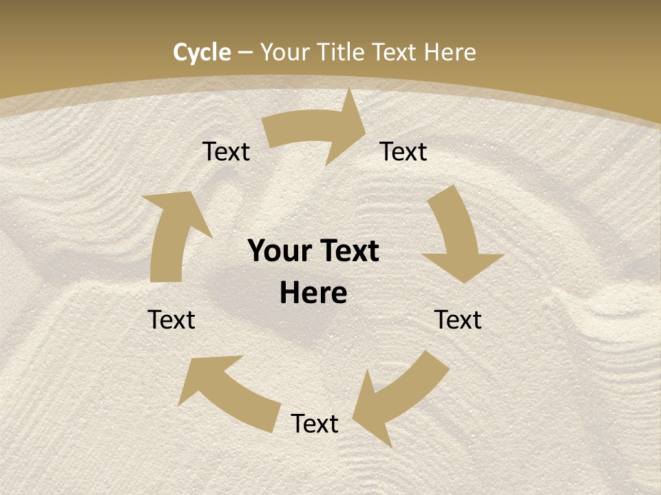 Sandy Imprint Beach PowerPoint Template