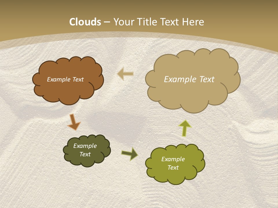 Sandy Imprint Beach PowerPoint Template
