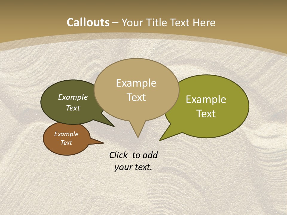 Sandy Imprint Beach PowerPoint Template