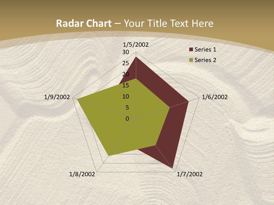 Sandy Imprint Beach PowerPoint Template