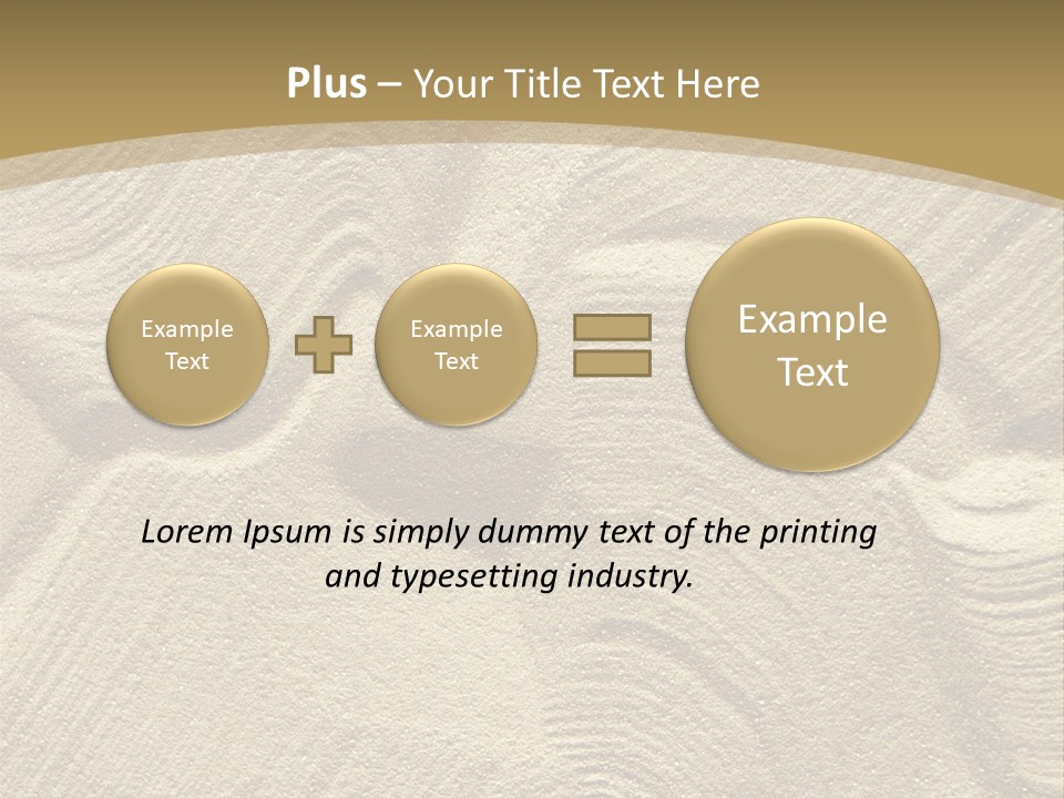 Sandy Imprint Beach PowerPoint Template