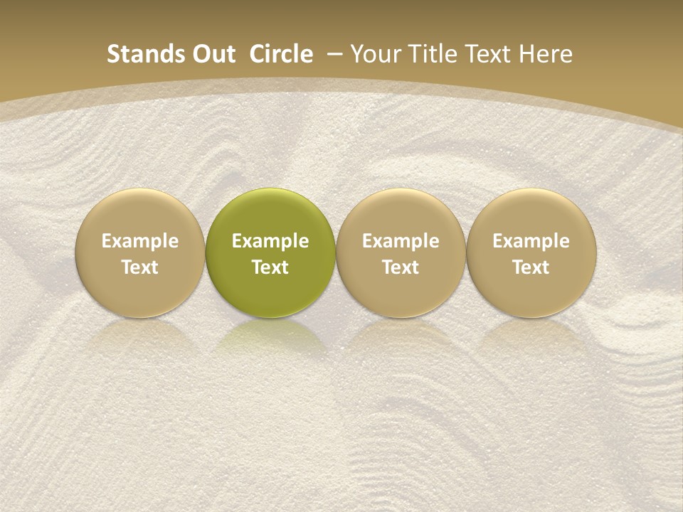 Sandy Imprint Beach PowerPoint Template