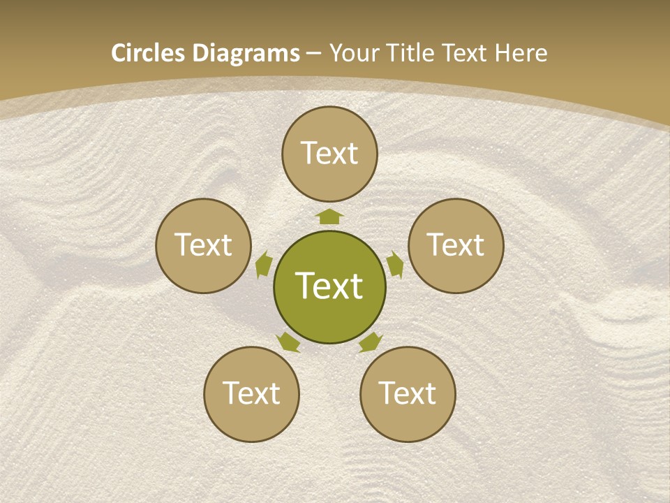 Sandy Imprint Beach PowerPoint Template