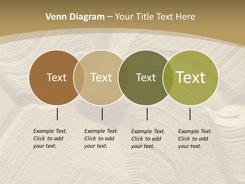 Sandy Imprint Beach PowerPoint Template