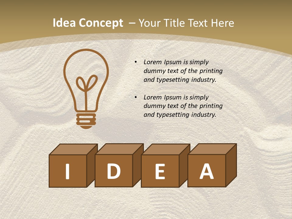 Sandy Imprint Beach PowerPoint Template