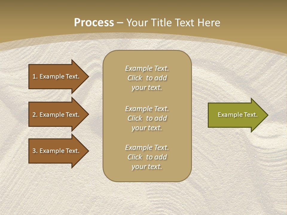 Sandy Imprint Beach PowerPoint Template