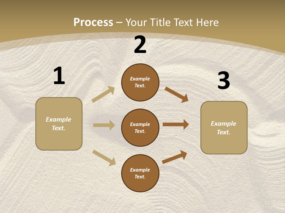 Sandy Imprint Beach PowerPoint Template