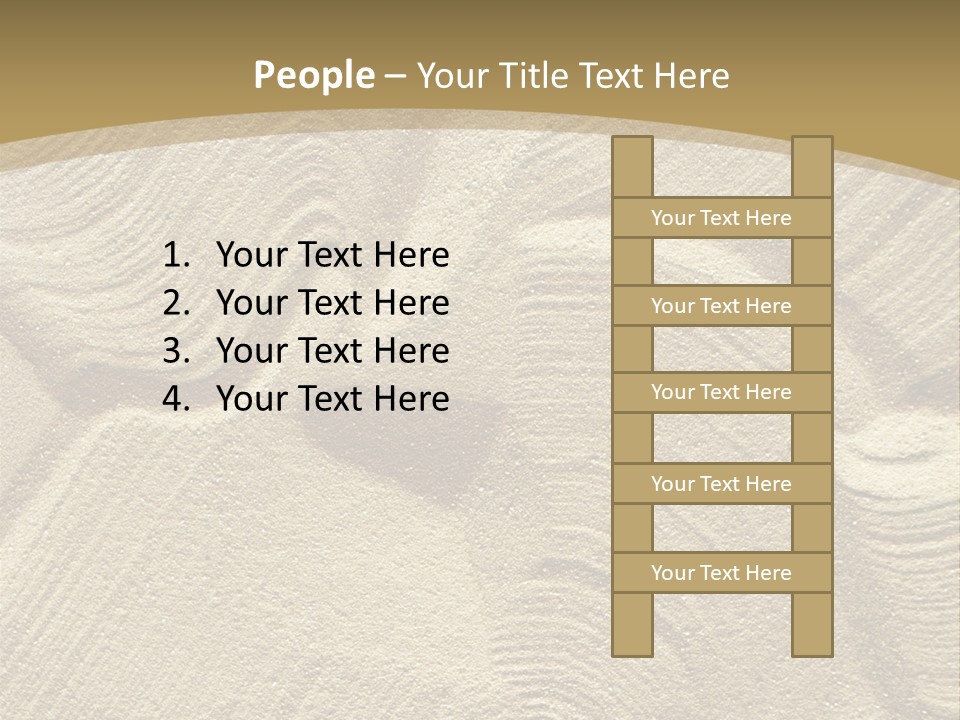 Sandy Imprint Beach PowerPoint Template