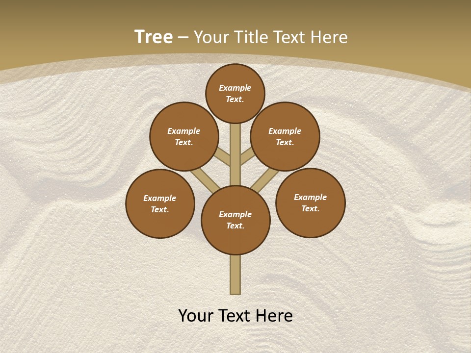 Sandy Imprint Beach PowerPoint Template