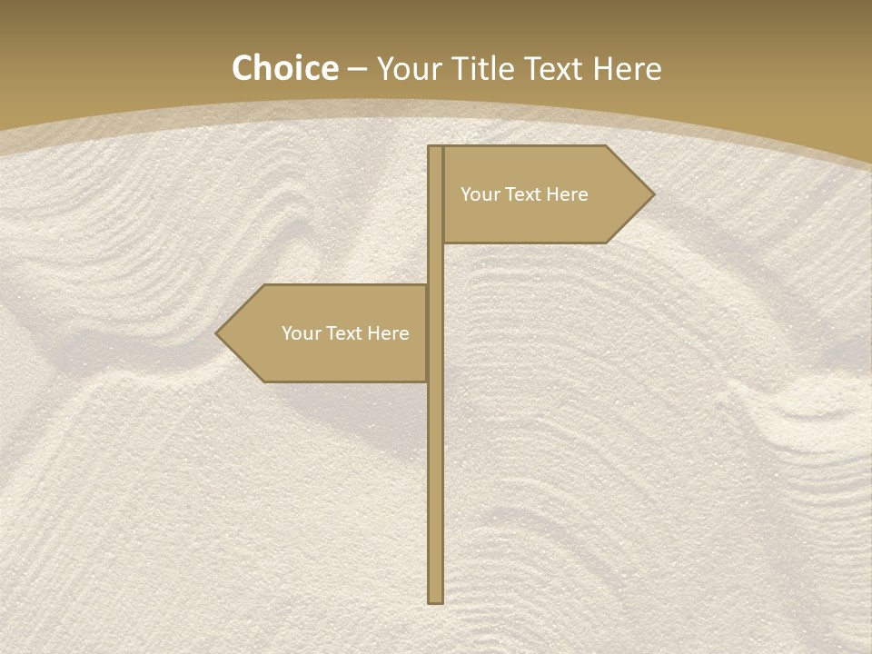 Sandy Imprint Beach PowerPoint Template