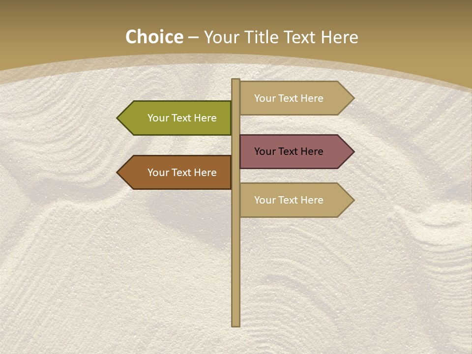 Sandy Imprint Beach PowerPoint Template