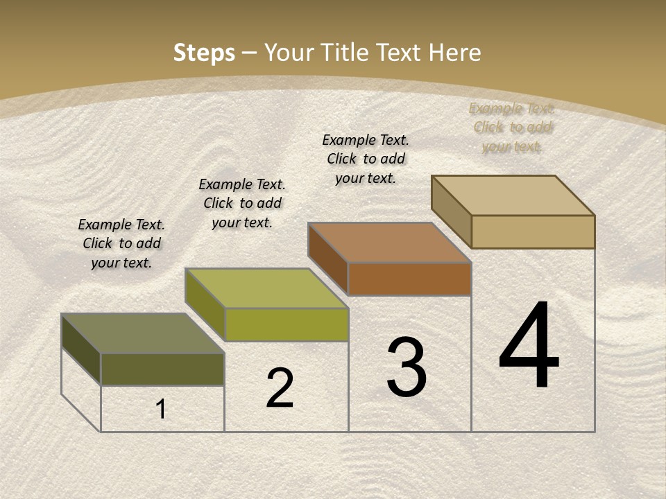 Sandy Imprint Beach PowerPoint Template