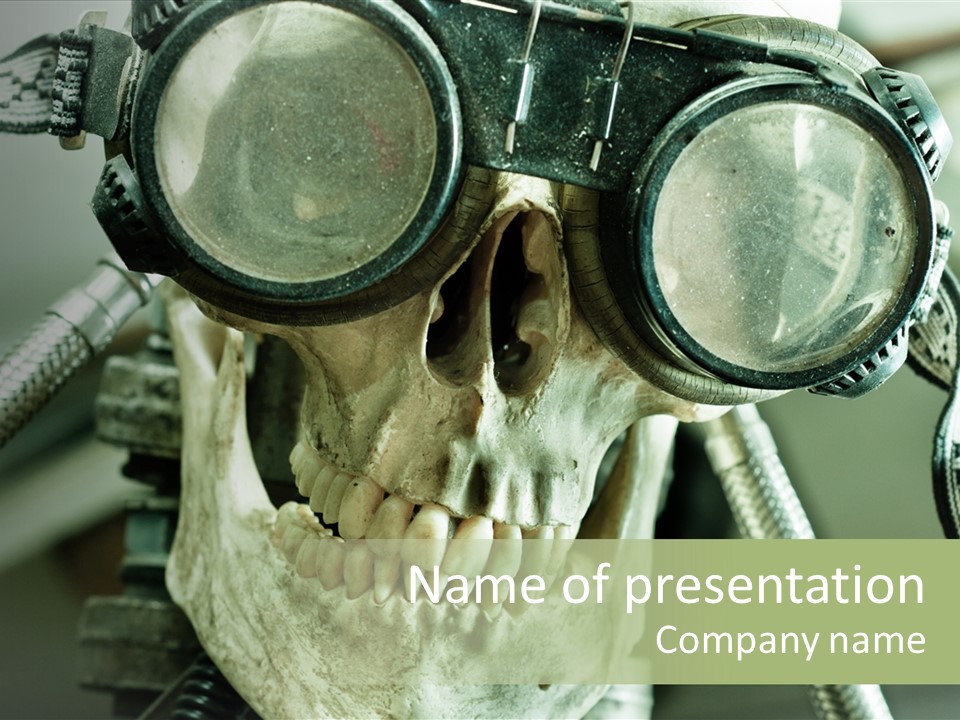 Skull Strange Grin PowerPoint Template