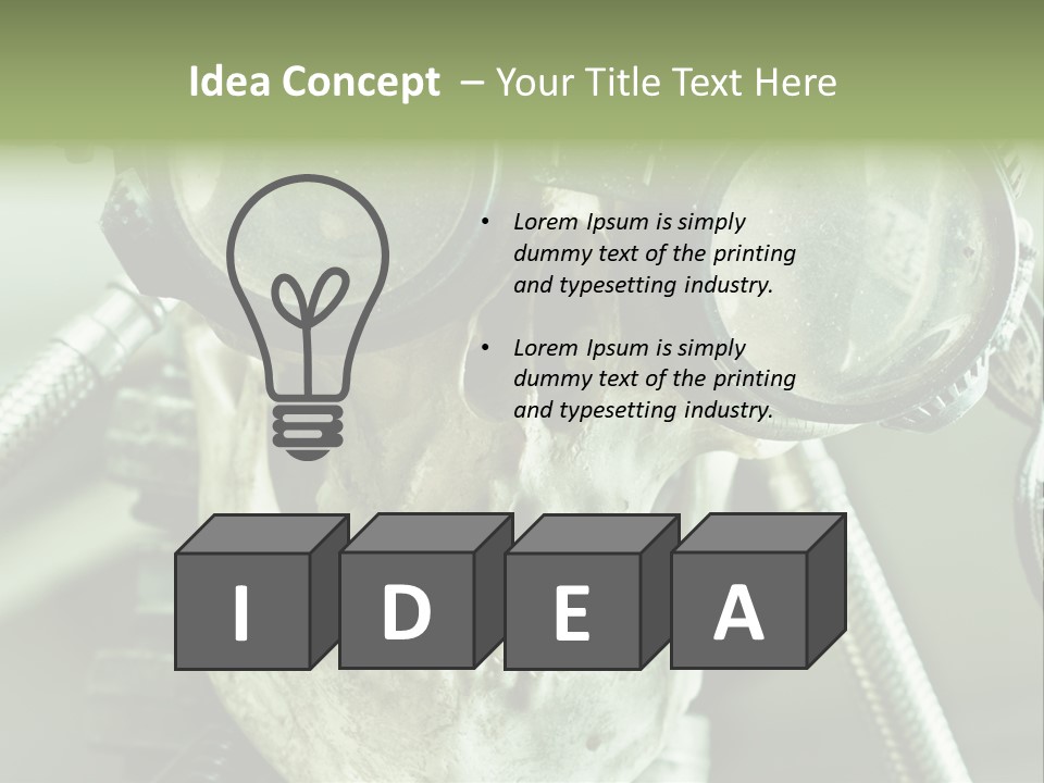 Skull Strange Grin PowerPoint Template