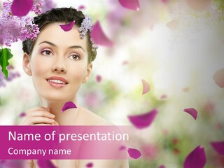 Attractive Female Natural PowerPoint Template