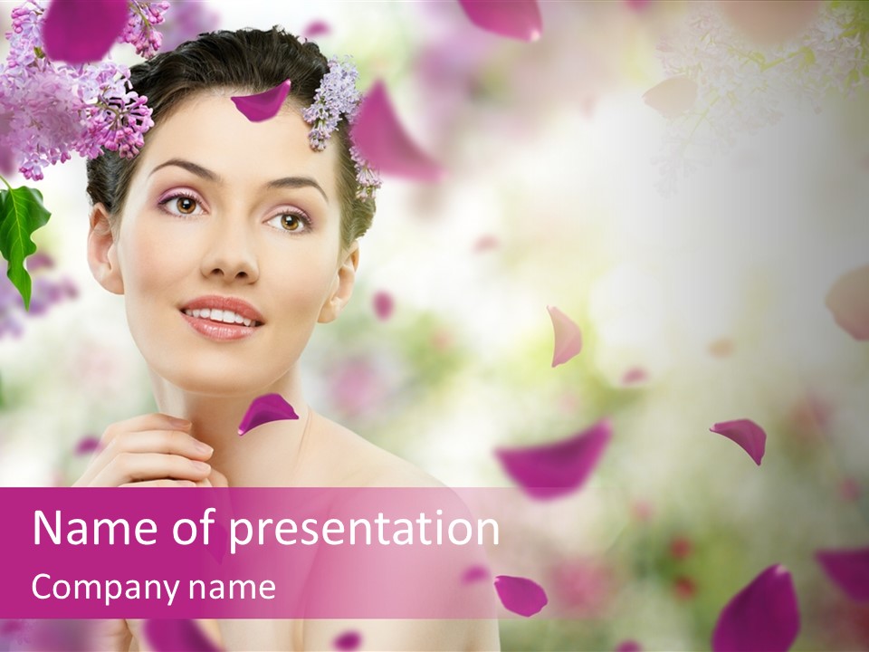 Attractive Female Natural PowerPoint Template